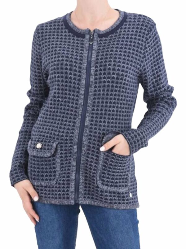 Women's Cardigan with Pockets and Zipper